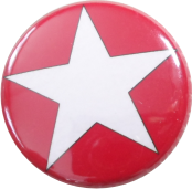 Stern button weiss-rot